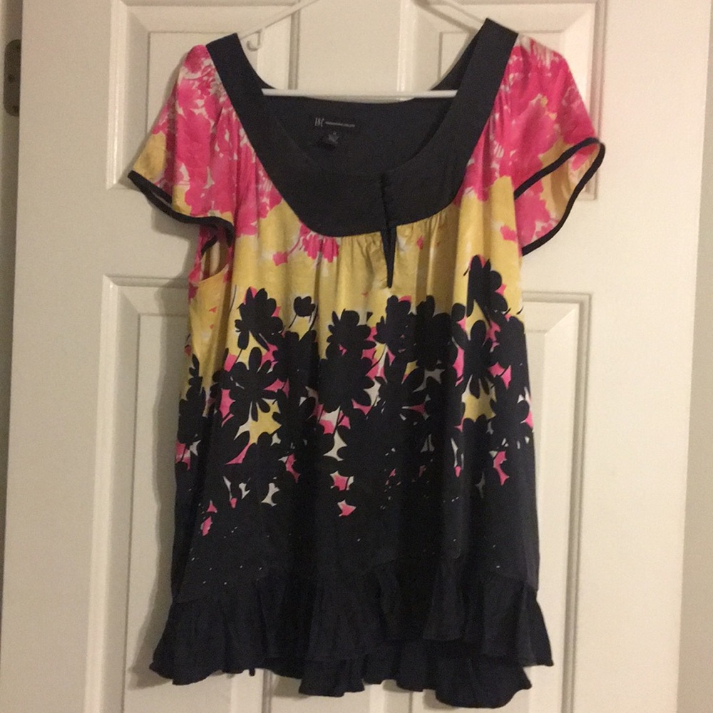INC 100% Silk Top Size 14